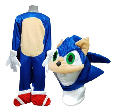 Disfraz Sonic Para Niño, Disfraz Erizo Azul Sonic Niño.