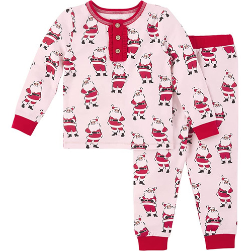 Mud Pie Baby Girls Santa Christmas Pajamas And Toddler Sleep