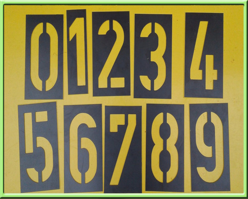 Imagen 8 de 10 de Plantillas Letras Y Numeros Calados