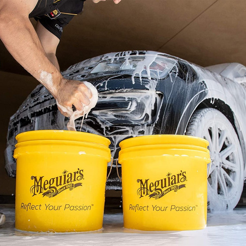 Guante De Lavado Hybrid Ceramic Y Cubeta Oficial Meguiar's