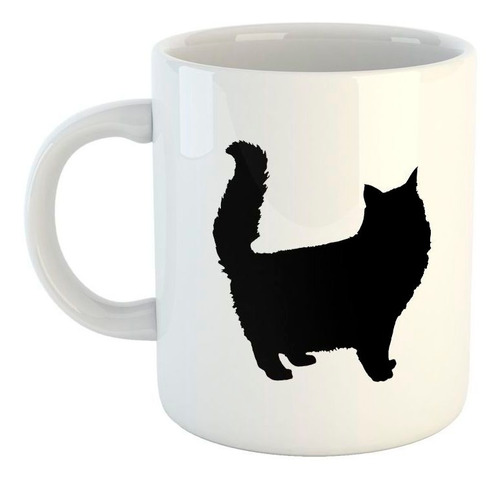 Taza De Plastico Gato Persa Silueta Vector