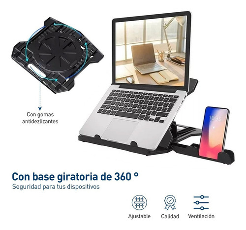 S Base Soporte Para Laptop Y Celular Con Base Giratoria