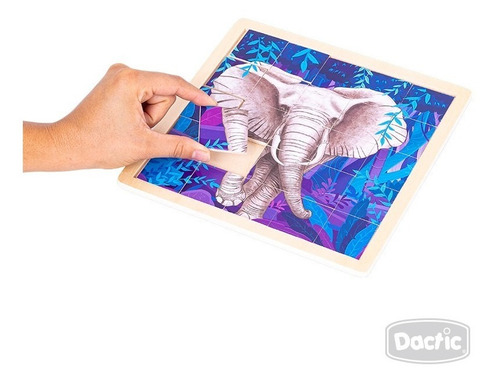 Puzzle Didactico Elefante Madera Dactic