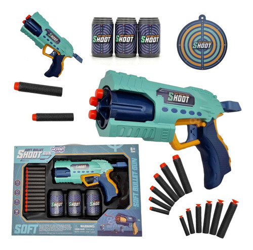 Pistola Lanza Dardos Nerf Niños Juguete Tiro Al Blanco Kit