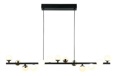 Luminária Pendente Fuxico Dourado Preto E Branco 30w Bella 110V/220V