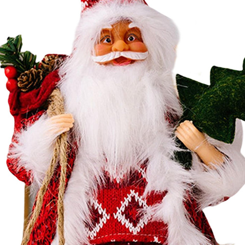 Figura Navideña De Muñeco De Papá Noel De 16,5 Pulgadas