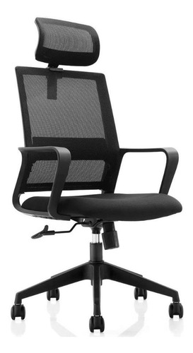 Cadeira Presidente Pelegrin Premium Pel-a106 Tela Mesh Preta Cor Preto