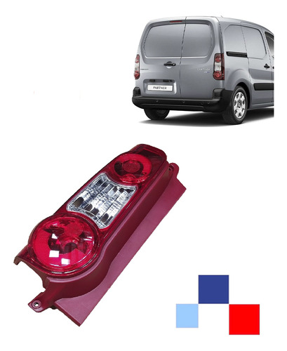 Farol Foco Peugeot Partner 2012-2018 Rojo