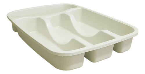 Porta Talher 4 Divisórias 32x23cm Organizador Cozinha Branco