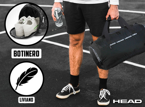 Imagen 6 de 10 de Bolso Head Gimnasio Deportivo Urbano Reforzado Tira Llavero
