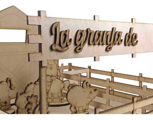Puzzle 3d Proyectarte, Granja + Animales, Juego Madera Niños