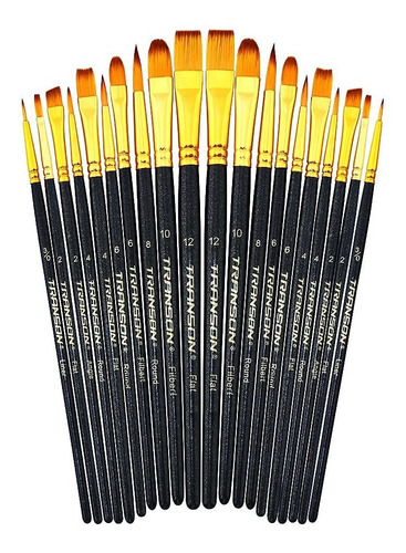Transon 2-pack 20pcs Art Painting Brush Set Para Acríl...