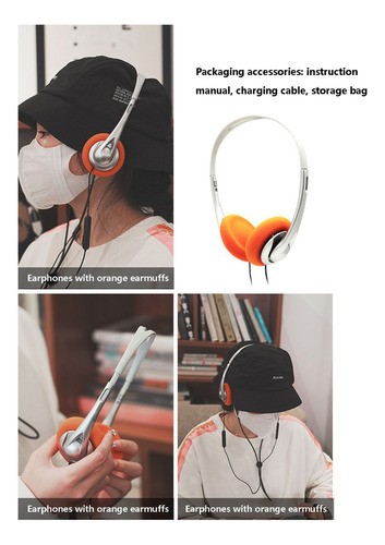 A Audífonos Retro Con Bluetooth Abiertos, Inalámbricos,