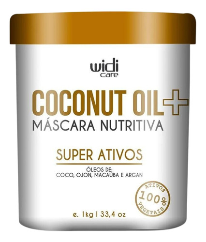 Mascara Nutritiva Super Ativos Coconut Oil Widi Care 1kg
