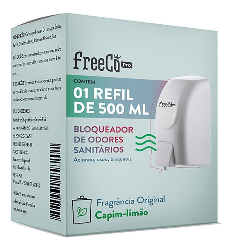 Imagem 1 de 3 de Bloqueador De Odor Sanitário Freecô 500ml Original Refil