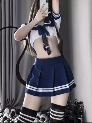 Lencería Sexy Erótica Colegiala Japonesa Disfraz Kawaii Hot