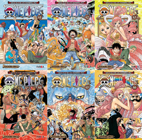 Ivrea Arg - One Piece - Saga Hombres Pez - 6 Tomos - Nuevo !