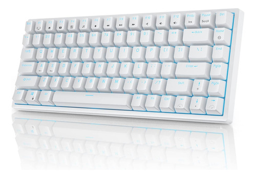 Teclado Mecanico 84 Teclas Blanco/azul 75%