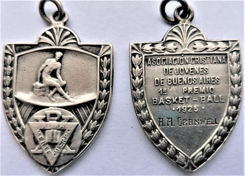 Medalla - A.c.d.j. - Basketball 1° Premio 1925 - Plata