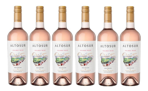 Vino Altosur Malbec Rose Gualtallary Finca Sophenia X6