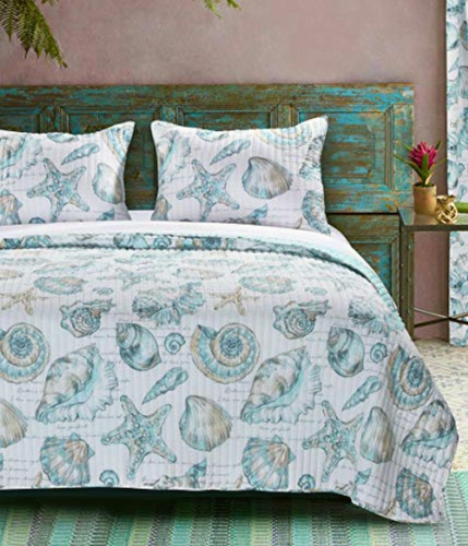 Barefoot Bungalow Gl-1709gmsk Cruz Coastal Quilt Set