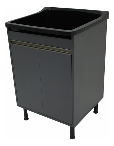 Tanque De Lavanderia 40 Litros Com Esfregadeira + Gabinete