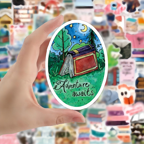 Libros Lectura 50 Calcomanias Stickers Contra Agua Leer