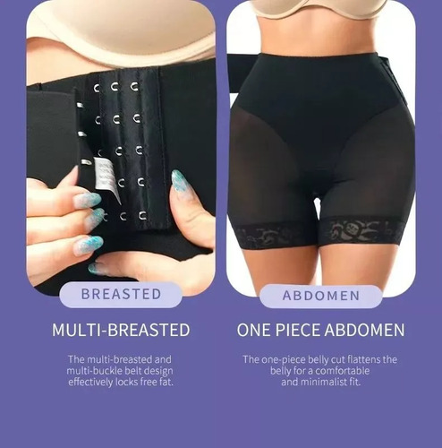 Faja Pantalón Modelador Abdomen Cintura Faja 360° Negro M