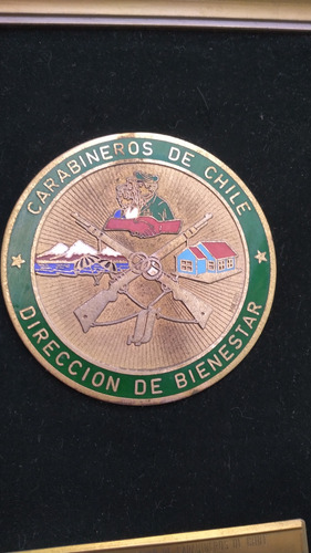 Placa Antigua Carabineros Bienestar (Usado)
