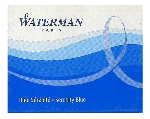 Tanque Repuesto Cartuchos Tinta Waterman Pluma X 8 Azul