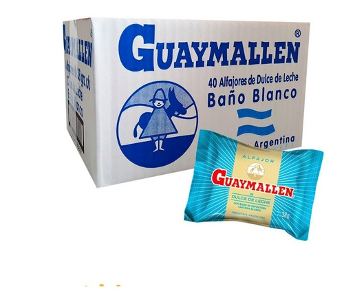 Alfajor Guaymallen Simple Blanco Caja X 40un 