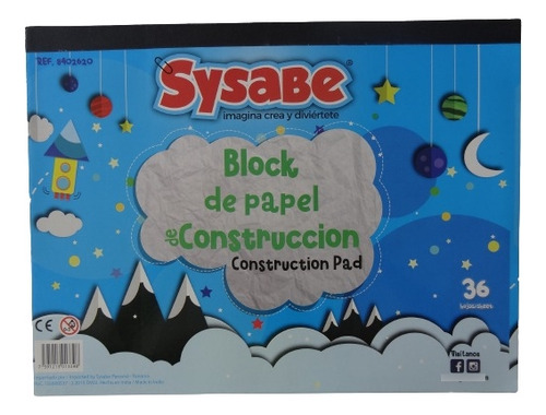 Block Cartulina De Construcción Sysabe ( 36 Hojas )