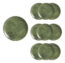 Comprar Jogo 10 Prato Raso De Cerâmica Coup Palm Tree Olive Alleanza