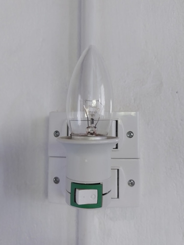 Lampara 220v 40w E27 Vela Transparente Ideal Araña Pack X10 Blanco Cálido