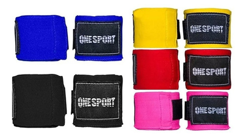 Kit 5 Bandagem Elastica 2,5m Mts One Sport Boxe Varias Cores