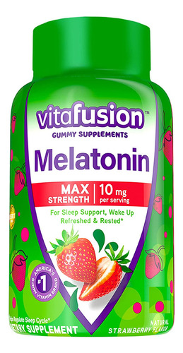 100gomitas Vitafusion-melatonina 10mg Hecho Ee.uu. Sabor Fresa