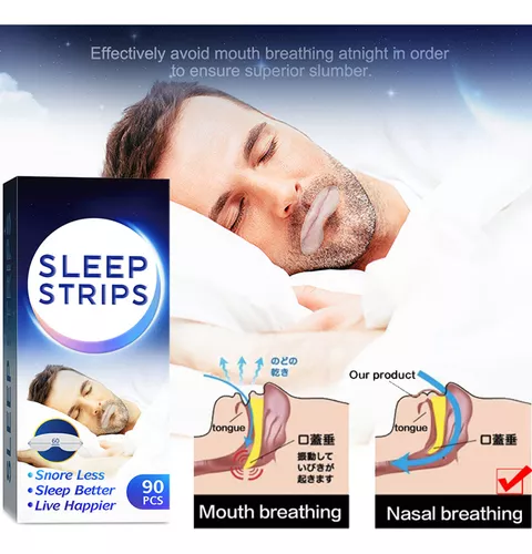 Tiras de cinta para ronquidos para dejar de roncar, solución para dejar de  roncar, cinta adhesiva para dormir para aliviar la respiración del sueño -  AliExpress