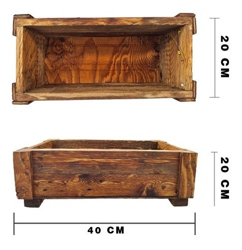 Imagen 9 de 10 de Maceta De Madera Tipo Jardinera De Barrote Chica