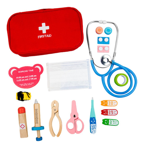 Juego De Médicos Para Niños, Kits De Médico De Rojo