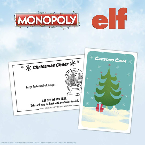 Juego De Mesa Usaopoly Monopoly Elf Christmas Film Con Ficha