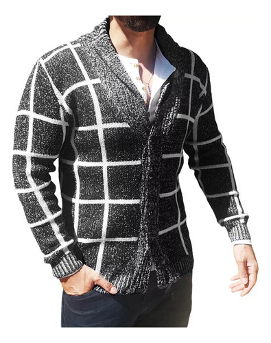 Cardigan / Sweater / Chaleco Hombre Cuadros