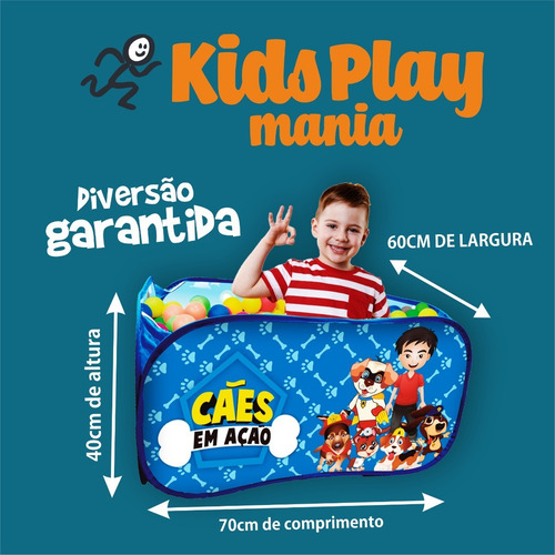 Piscina Com 100 Bolinhas Cães Em Ação Diversão Garantida