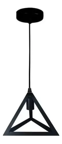 Lamparas Colgante Triangulo Hierro Industrial E27