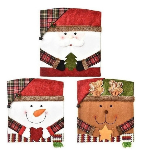 8 Fundas Para Respaldo De Silla De Navidad Para Decoración C