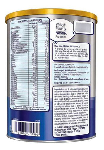 Fórmula Infantil Em Pó Ninho Nutrigold 800g