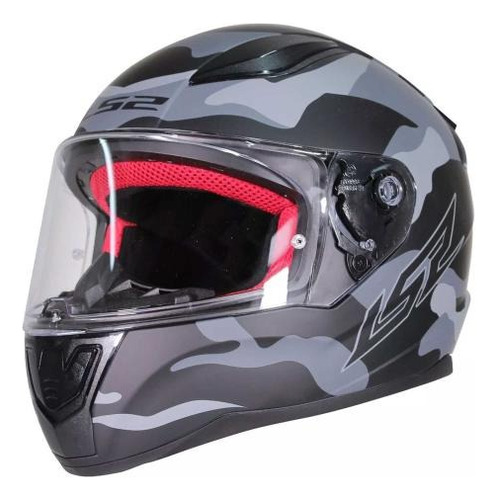 Casco Para Moto Ls2 Ff353 Rapid 2 Camouflaje Gris Cerrado