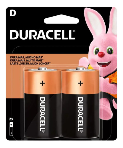 Pilas Alcalina Duracell D2 1500 Mah X 2 Unidades 