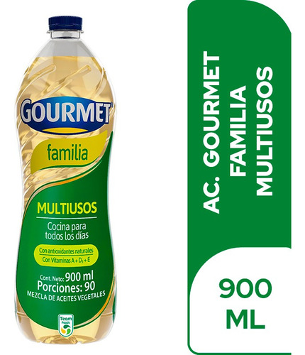 Aceite Gourmet Familia 900 Ml - L A $22