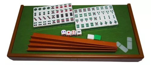 Tingpai Mahjong nume do chinês conjunto 144 peças Mah-Jong conjunto  brinquedo chinês portátil com ca a : : Esporte