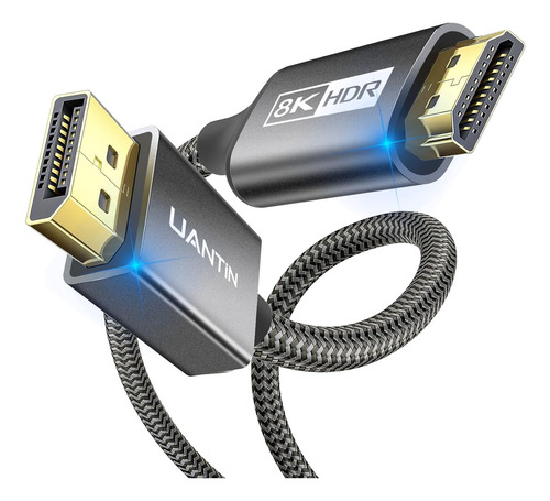 Cable Hdmi 2.1, Displayport A, 1,83 Metros, 8 Km, 60 Hz